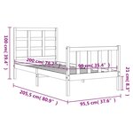 vidaXL Cadre de lit sans matelas blanc 90x200 cm bois de pin massif