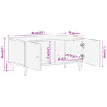 vidaXL Table basse 80x50x40 cm bois de manguier massif