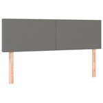 vidaXL Tête de lit à LED Gris foncé 144x5x78/88 cm Tissu
