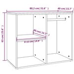 vidaXL Armoire de dressing Chêne Sonoma 80x40x65 cm Bois d'ingénierie