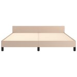 vidaXL Cadre de lit avec tête de lit Cappuccino 160x200 cm Similicuir