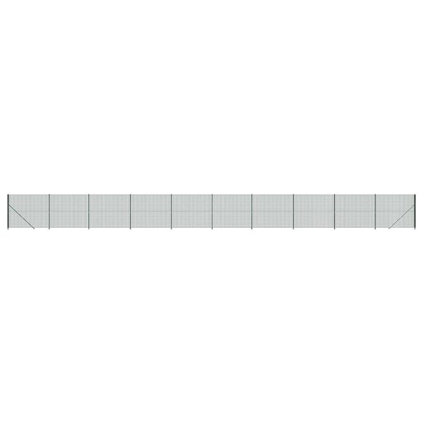 vidaXL Clôture en treillis métallique avec bride vert 1 8x25 m