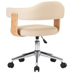 vidaXL Chaises pivotantes à manger lot de 2 crème similicuir
