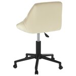vidaXL Chaise pivotante de salle à manger Crème Velours