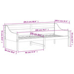 vidaXL Lit de jour sans matelas blanc 100x200 cm bois de pin massif