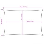 vidaXL Voile de parasol tissu oxford rectangulaire 2x4 m bleu