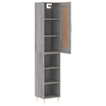 vidaXL Buffet haut Sonoma gris 34 5x34x180 cm Bois d'ingénierie