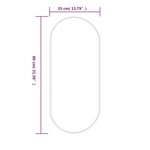 vidaXL Miroir mural Argenté 80x35 cm Ovale