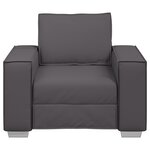Fauteuil vidaXL gris 59 cm en simili cuir