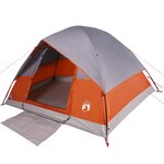 vidaXL Tente familiale à dôme 6 personnes orange imperméable