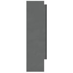 vidaXL Armoire à miroir de salle de bain 80x15x60 cm MDF Gris brillant