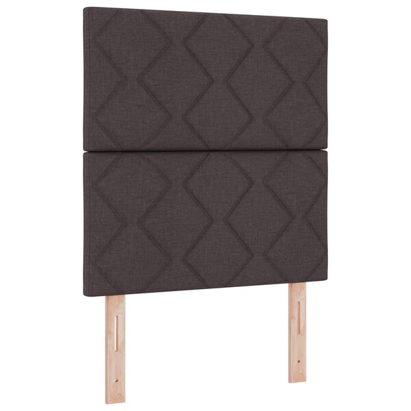 Tête de lit vidaXL Design en Blocs de Diamant Marron Foncé 80 cm Tissu