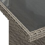 vidaXL Salon de jardin 5 Pièces avec coussins gris résine tressée