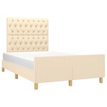 vidaXL Cadre de lit sans matelas crème 120x190 cm tissu