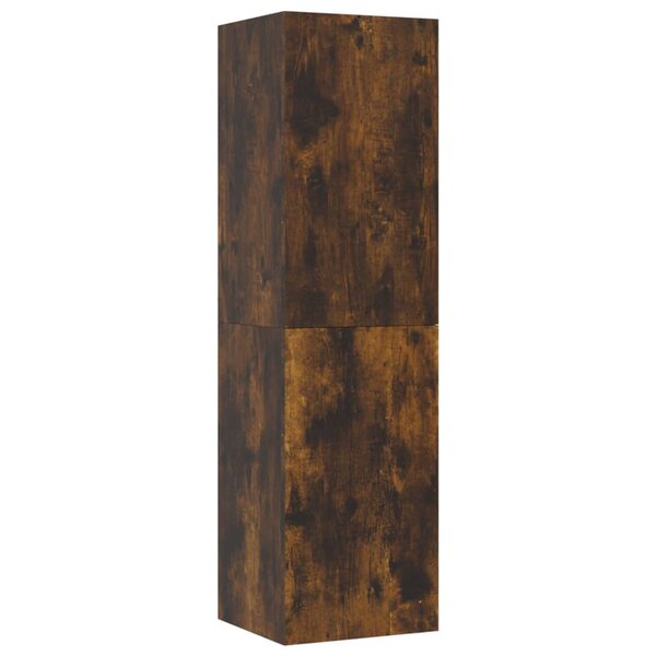 vidaXL Meuble TV mural Chêne fumé 30 5x30x110 cm