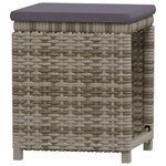 Salon de jardin meuble d'extérieur ensemble de mobilier 6 pièces avec coussins résine tressée gris 02_0016868