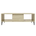 vidaXL Table basse chêne sonoma 103 5x60x35 cm bois d'ingénierie