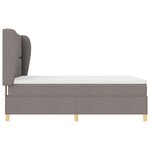 Lit à ressort avec matelas vidaXL Taupe 140x190 cm Tissu