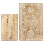 vidaXL Tables d'appoint peintes à la main 2Pièces Bois de Manguier solide