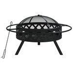 vidaXL Foyer avec tisonnier 70 cm XXL acier