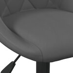 vidaXL Chaise de salle à manger Gris foncé Velours