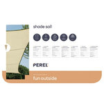 Perel Voile d'ombrage  perméable  respirant  5 x 5 m  180 g/m²  PEHD  carré  champagne