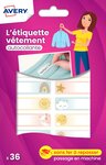 Pack de 36 étiquettes blanches vêtements - 45 x 13 mm AVERY