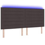 vidaXL Tête de lit Design Lignes Marron Foncé 200 cm Tissu