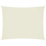 vidaXL Voile d'ombrage tissu oxford rectangulaire 3x6 m crème