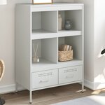 vidaXL Buffet haut blanc 68x39x101 5 cm acier laminé à froid