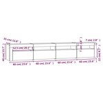 vidaXL Meuble TV avec lumières LED Sonoma gris 240x35x40 cm