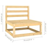 Salon de jardin meuble d'extérieur ensemble de mobilier 6 pièces avec coussins bois de pin massif 02_0016686