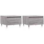 vidaXL Tables basses 2 Pièces sonoma gris 50x46x35 cm bois d'ingénierie