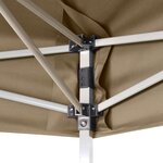 vidaXL Chapiteau hexagonal pliable 3 6x3 1 m taupe 220g/m²