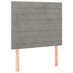 vidaXL Sommier à lattes de lit et matelas Gris clair 100x200cm Velours
