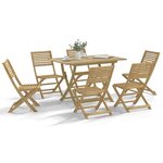 vidaXL Ensemble à manger de jardin 7 Pièces Bois d'acacia solide