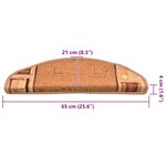 vidaXL Tapis d'escalier autocollants 15 Pièces Beige 65x21x4 cm