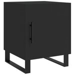 vidaXL Tables de chevet 2 Pièces noir 40x40x50 cm bois d’ingénierie