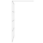 vidaXL Paroi de douche Argenté 140x195 cm Verre ESG transparent