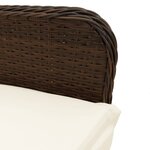 vidaXL Ensemble de bistro de jardin 9 Pièces coussins marron poly rotin