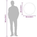 vidaXL Miroir mural Argenté Ø 60 cm Rond