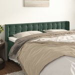 vidaXL Tête de lit avec oreilles Vert foncé 163x16x78/88 cm Velours