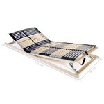 vidaXL Sommier à lattes sans matelas avec 42 lattes 7 zones 90x200 cm