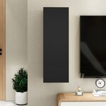 vidaXL Meuble TV Noir 30 5x30x90 cm Bois d’ingénierie