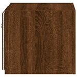 vidaXL Meuble TV mural avec lumières LED chêne marron 30 5x35x30 cm