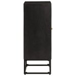 vidaXL Buffet noir 55x30x76 cm bois massif de manguier et fer