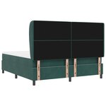 vidaXL Lit à ressorts avec matelas vert foncé 180x200 cm  velours