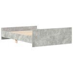 vidaXL Cadre de lit sans matelas gris béton 135x190 cm