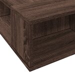 vidaXL Cadre de lit chêne marron 135x190 cm bois d'ingénierie