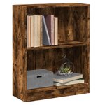vidaXL Bibliothèque Chêne fumé 60x24x76 cm Bois d'ingénierie